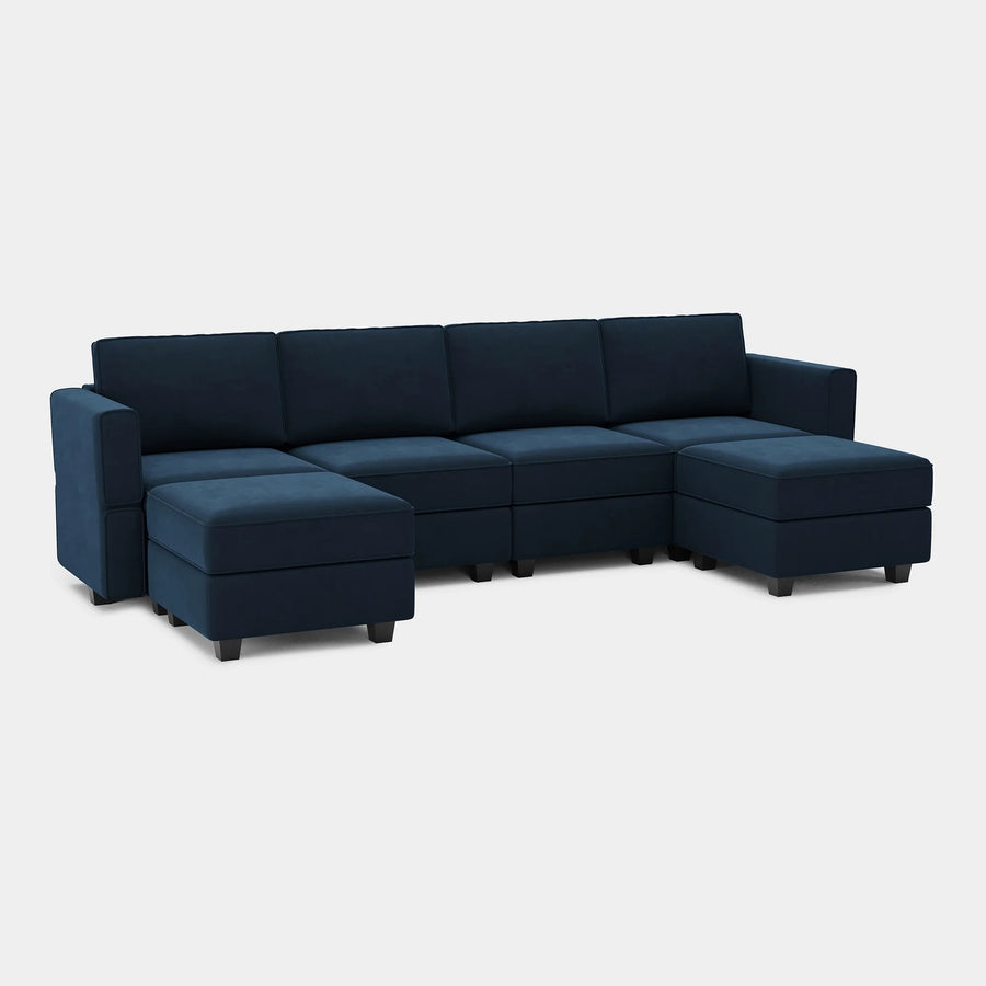 Navy-Blue-/-Velvet-6-Seat-U-Shaped-Open-Sectional