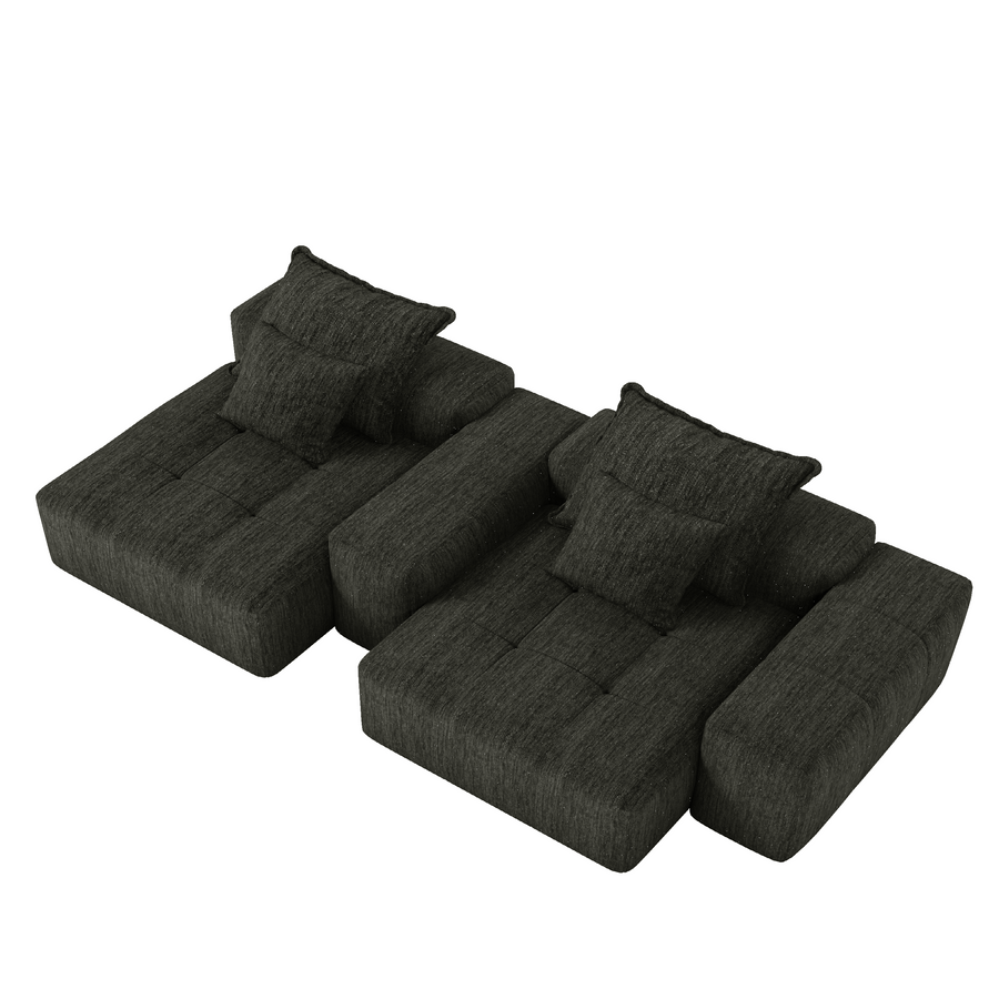 Graphite-Gray-/-Chenille-Loveseat