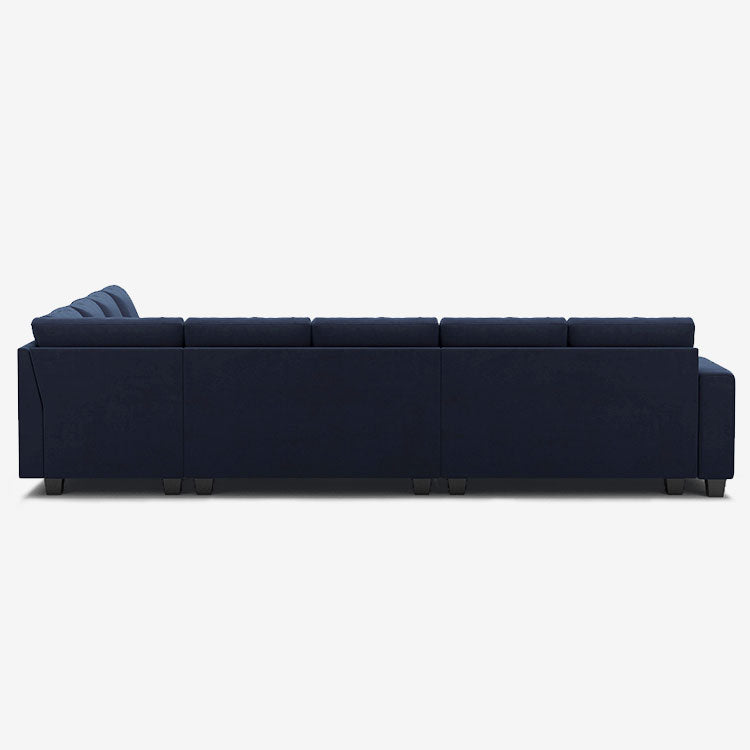 Belffin 9 Seats Modular Velvet Tufted Corner Sofa with Storage Ottoman