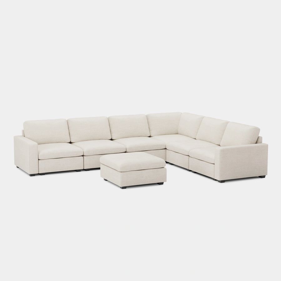 Misty-White-/-Chenille-7-Seat-U-Shaped-Sectional