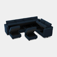 Navy-Blue-/-Velvet-8-Seat-U-Shaped-Sectional