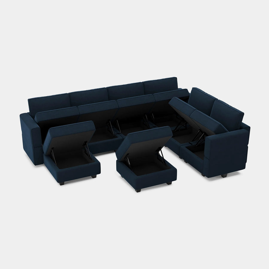 Navy-Blue-/-Velvet-8-Seat-U-Shaped-Sectional