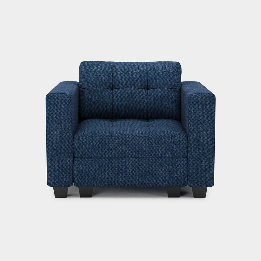 Navy-Blue-Chenille-Tufted-Modular-Single-Armchair-Belffin