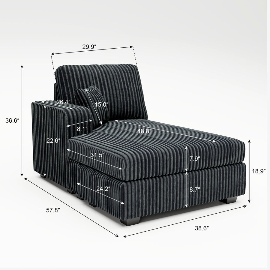 Shadow-Charcoal-/-Corduroy-Module-Left-Arm-Chaise-dimension
