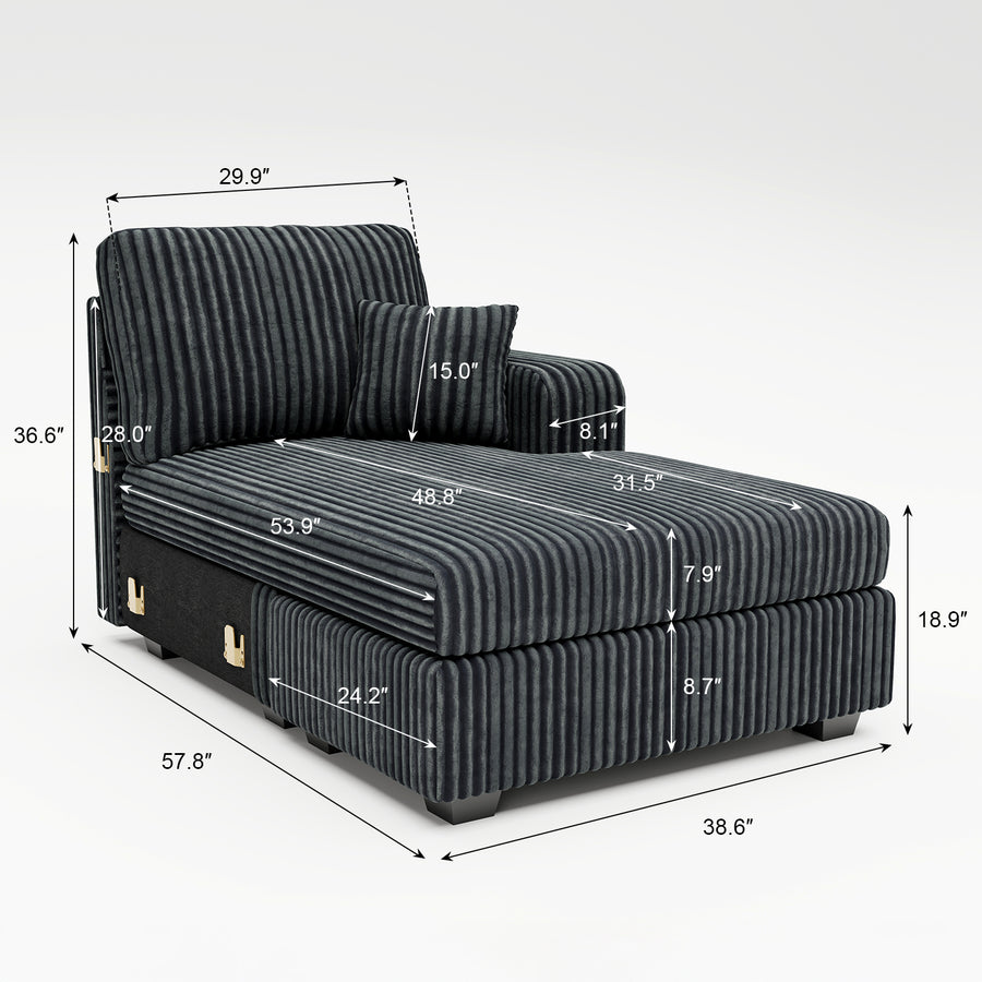 Shadow-Charcoal-/-Corduroy-Module-Right-Arm-Chaise-dimension