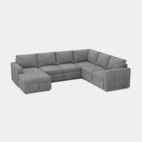 Silver-Grey-/-Chenille-7-Seat-U-Shaped-Pullout-Sectional
