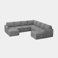 Silver-Grey-/-Chenille-9-Seat-U-Shaped-Pullout-Sectional