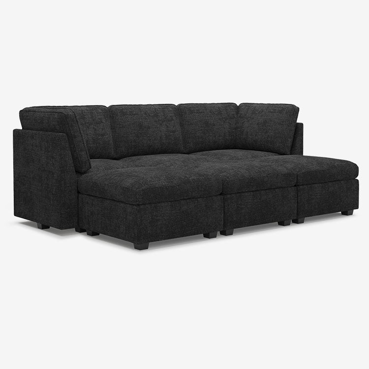 Belffin 6 Seats + 5 Sides Oversized Modular Chenille Cloud Sleeper Sofa with Large Storage Seat