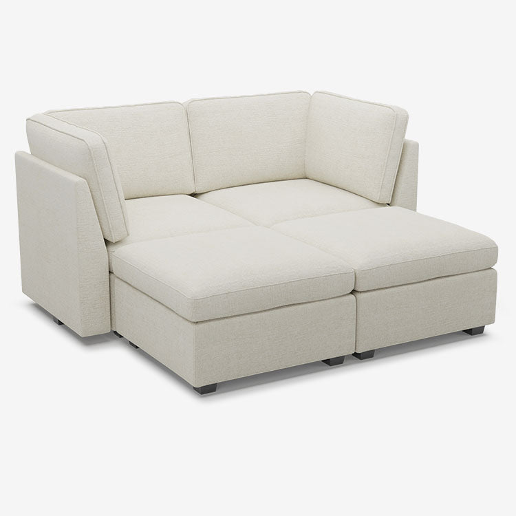 Belffin 4 Seats + 4 Sides Oversized Modular Sleeper Chenille Cloud Sofa with Large Storage Seat