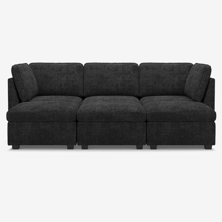 Belffin 6 Seats + 5 Sides Oversized Modular Chenille Cloud Sleeper Sofa with Large Storage Seat