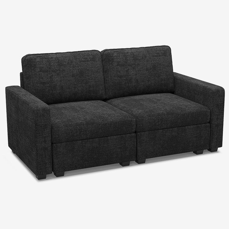 Belffin 2 Seats + 4 Sides Oversized Modular Chenille Loveseat Cloud Sofa with Large Storage Seat