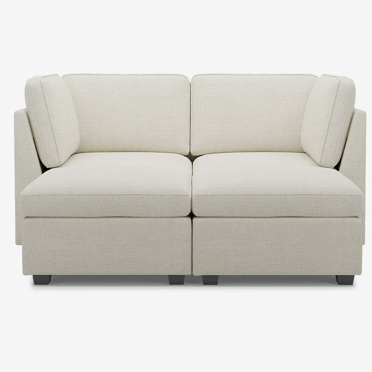 Belffin 4 Seats + 4 Sides Oversized Modular Sleeper Chenille Cloud Sofa with Large Storage Seat