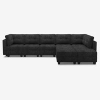 Graphite-Gray-/-Chenille-9-Seat-L-Shaped-Sectional