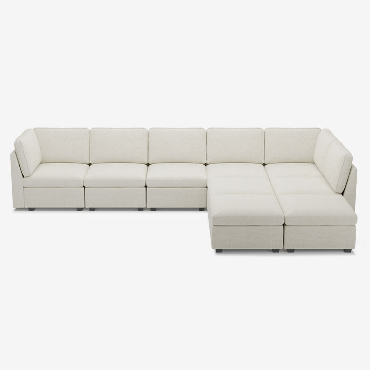 Belffin 9 Seats + 8 Sides Oversized Modular Chenille Cloud  Sofa with Large Storage Seat