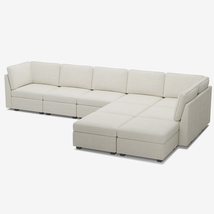 Belffin 9 Seats + 8 Sides Oversized Modular Chenille Cloud  Sofa with Large Storage Seat