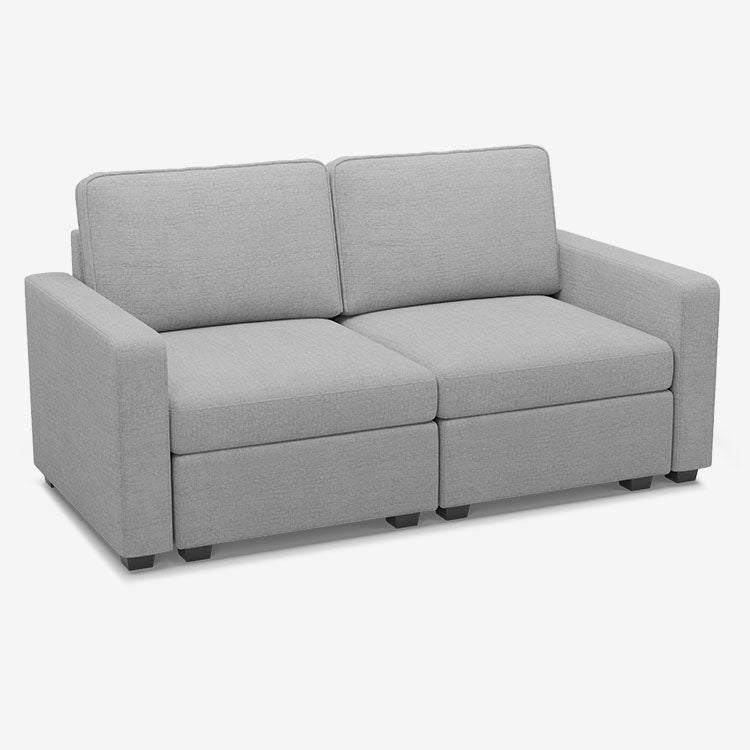 Belffin 2 Seats + 4 Sides Oversized Modular Chenille Loveseat Cloud Sofa with Large Storage Seat