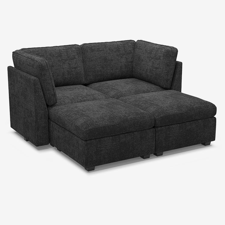 Belffin 4 Seats + 4 Sides Oversized Modular Sleeper Chenille Cloud Sofa with Large Storage Seat