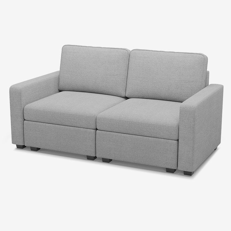 Belffin 2 Seats + 4 Sides Oversized Modular Chenille Loveseat Cloud Sofa with Large Storage Seat