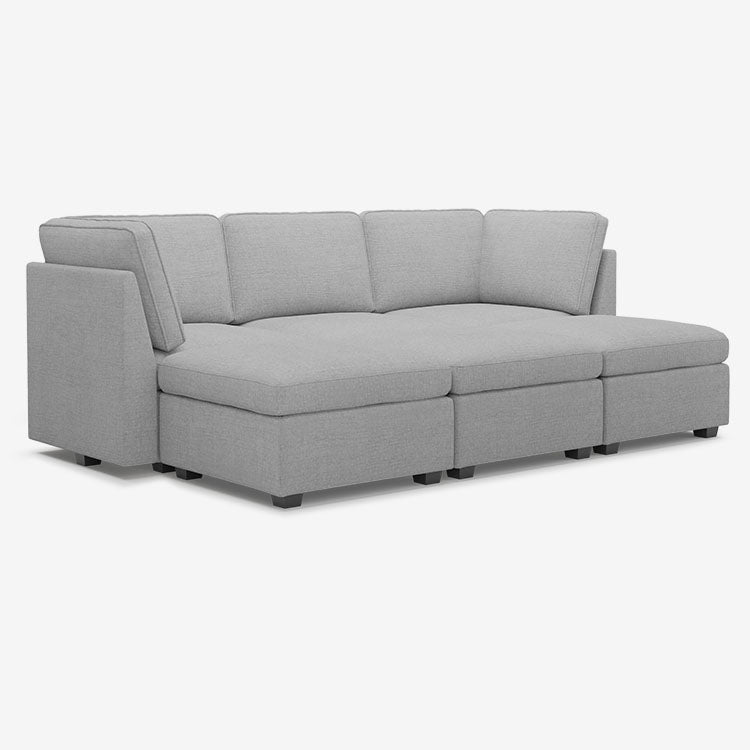 Belffin 6 Seats + 5 Sides Oversized Modular Chenille Cloud Sleeper Sofa with Large Storage Seat