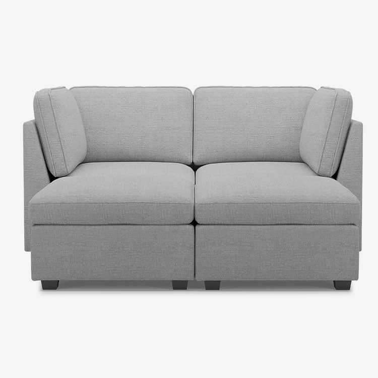 Belffin 4 Seats + 4 Sides Oversized Modular Sleeper Chenille Cloud Sofa with Large Storage Seat