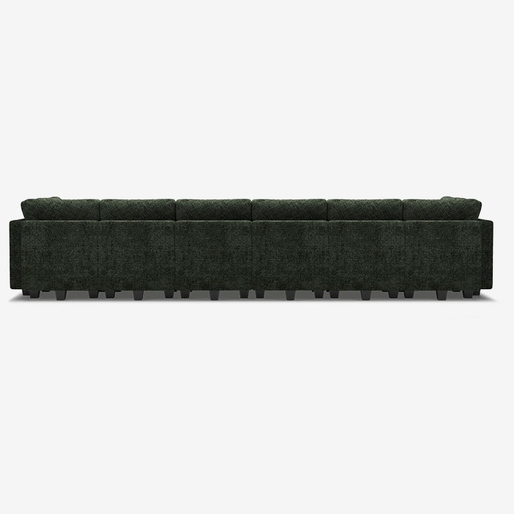 Belffin 12 Seats + 10 Sides Modular Chenille Tufted Sofa with Storage Seat