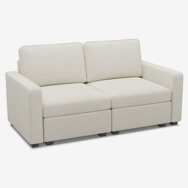 Belffin 2 Seats + 4 Sides Oversized Modular Chenille Loveseat Cloud Sofa with Large Storage Seat