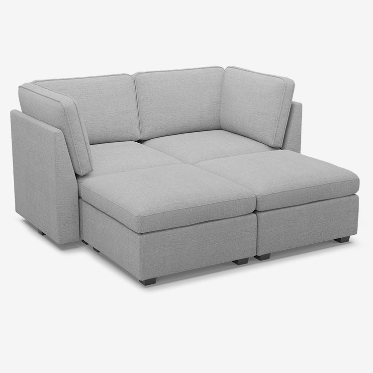 Belffin 4 Seats + 4 Sides Oversized Modular Sleeper Chenille Cloud Sofa with Large Storage Seat