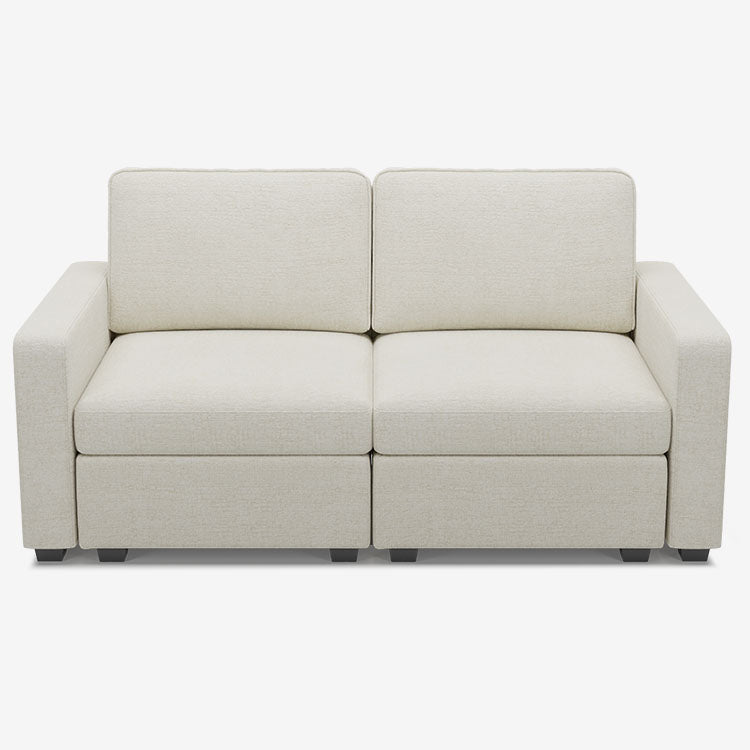 Belffin 2 Seats + 4 Sides Oversized Modular Chenille Loveseat Cloud Sofa with Large Storage Seat