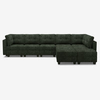 Moss-Green-/-Chenille-9-Seat-L-Shaped-Sectional