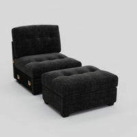 Obsidian-Black-/-Corduroy-Module-Seat-with-Ottoman