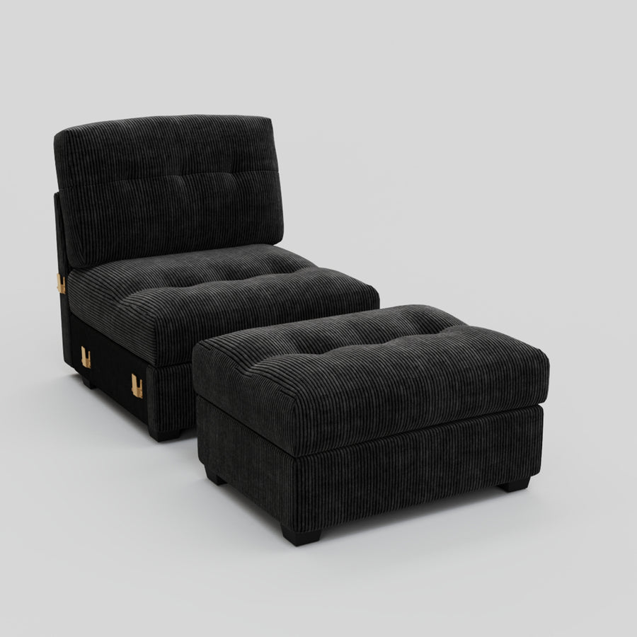 Obsidian-Black-/-Corduroy-Module-Seat-with-Ottoman