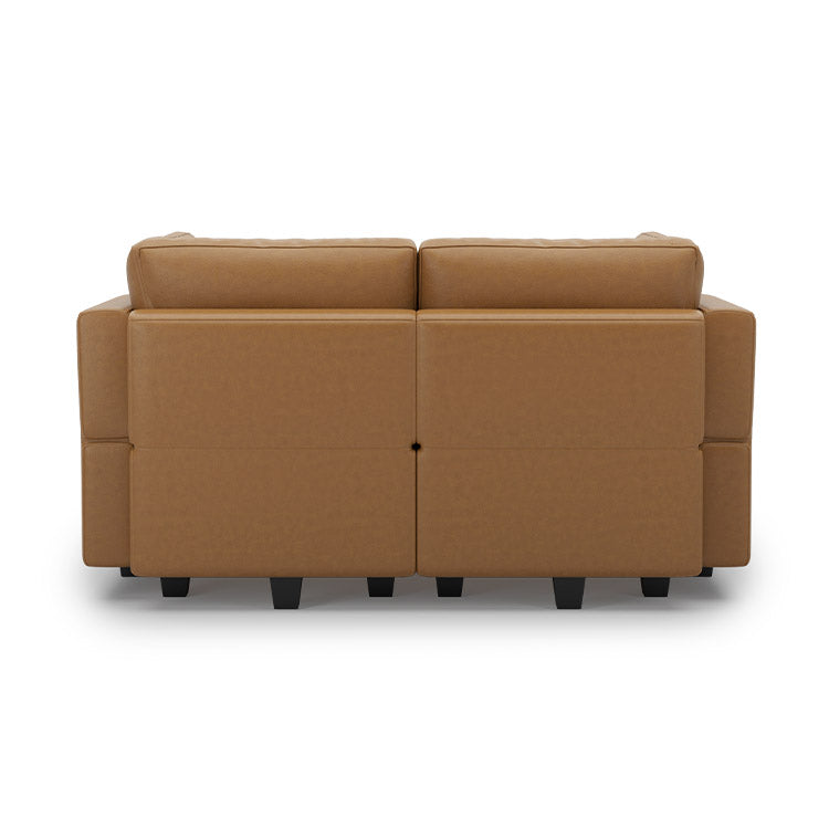 Belffin 4 Seats + 4 Sides Modular Sleeper Leather Sofa with Storage Seat