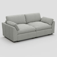 Cloud-Gray-/-Corduroy-Loveseat