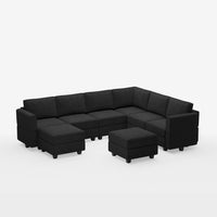 Basalt-Black-/-Terry-8-Seat-U-Shaped-Sectional