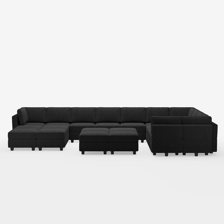 Basalt-Black-/-Terry-21-Seat-U-Shaped-Sectional
