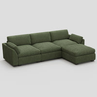 Olivewood-Green-/-Corduroy-4-Seat-L-Shaped-Sectional