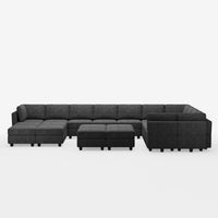 Charcoal-Grey-/-Terry-21-Seat-U-Shaped-Sectional