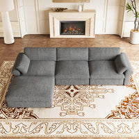 Silver-Grey-/-Chenille-4-Seat-L-Shaped-Sectional