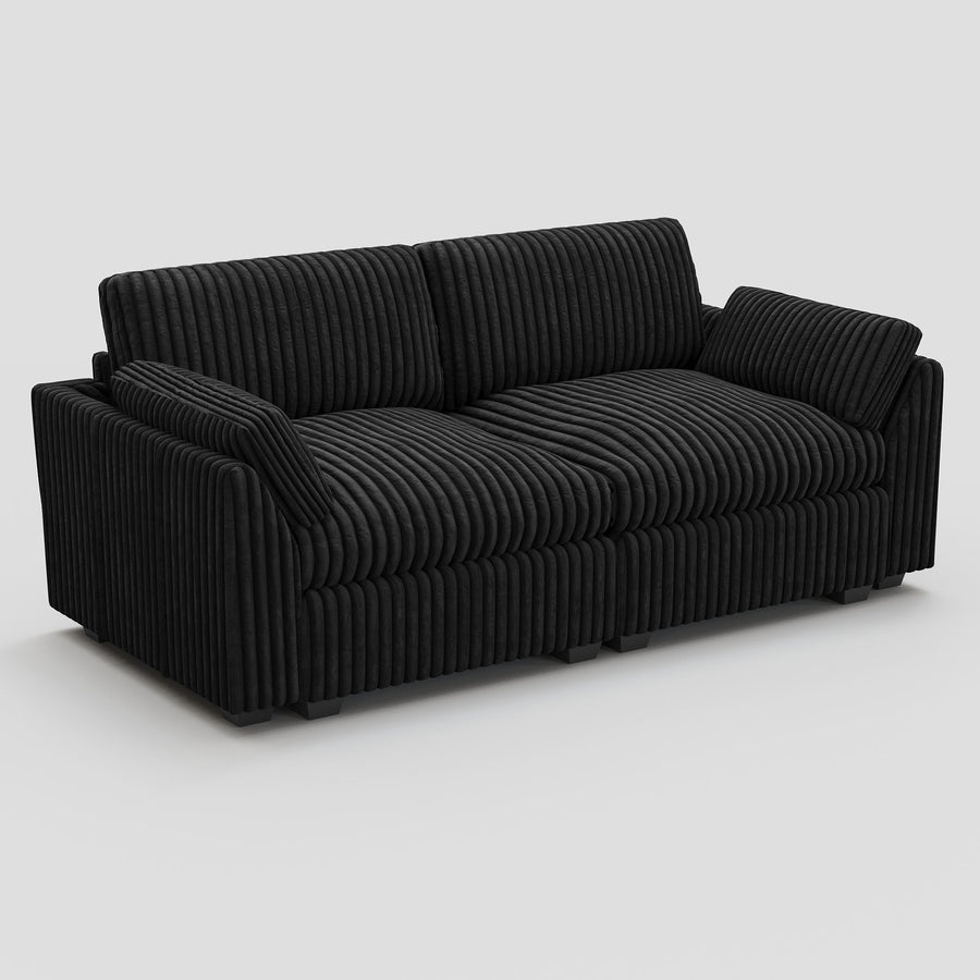 Obsidian-Black-/-Corduroy-Loveseat