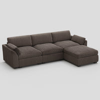 Mink-Brown-/-Corduroy-4-Seat-L-Shaped-Sectional