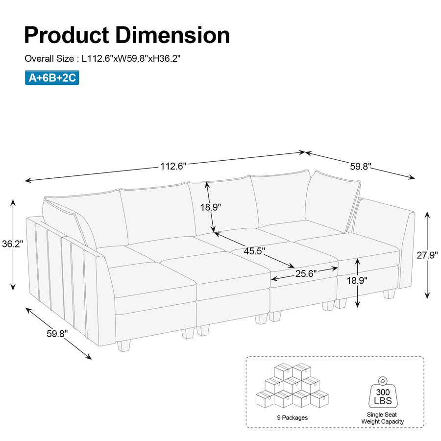8-Seat-Pit-Sectional-dimension