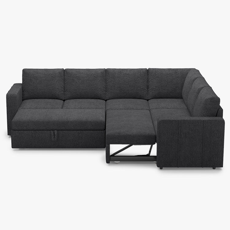 Belffin 6 Seats Modular Chenille Pull-out Sofa