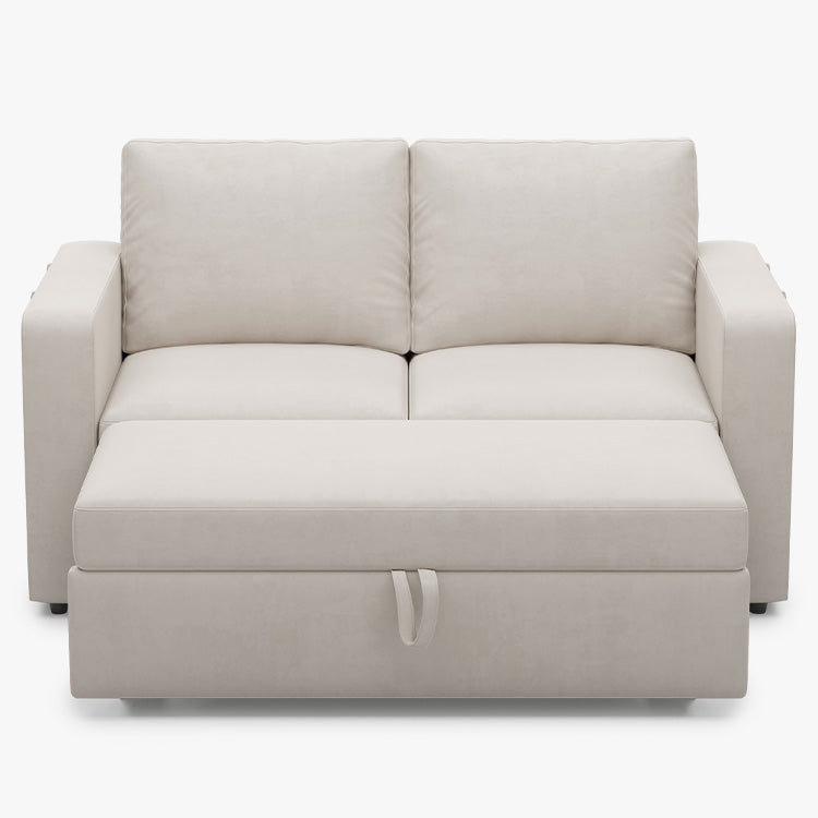 Belffin 2 Seats Modular Velvet Pull-out Loveseat Sleeper Sofa