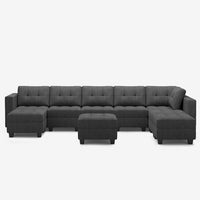 Shadow-Grey-/-Weave-9-Seat-U-Shaped-Open-Sectional-with-Ottoman