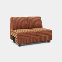 Caramel-Brown-/-Faux-Rabbit-Fur-Corduroy-Module-Loveseat