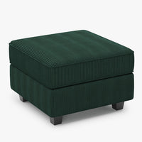 Seaweed-Green-/-Corduroy-Module-Ottoman