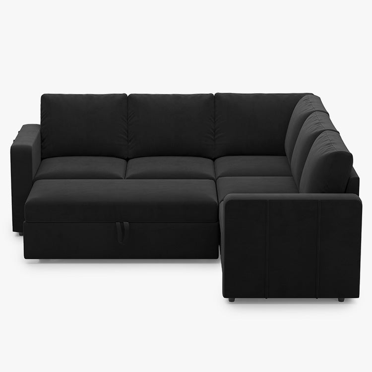 Belffin 5 Seats Modular Velvet Pull-out Sleeper Sofa