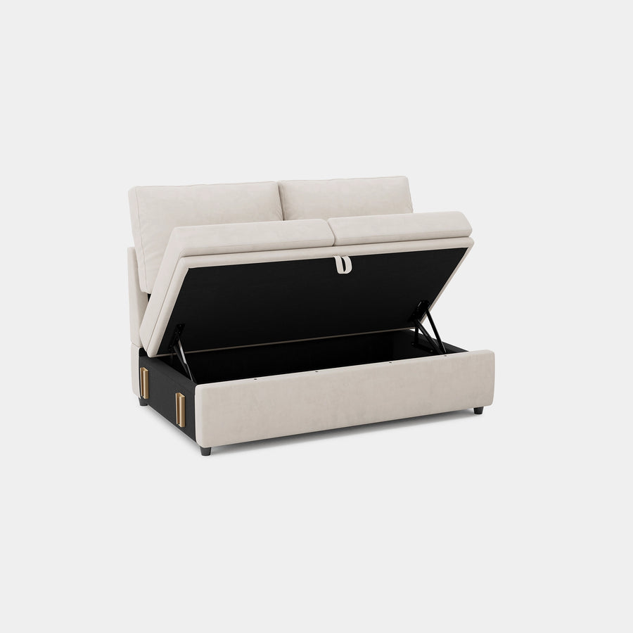 Cosmic-Latte-/-Velvet-Module-Loveseat