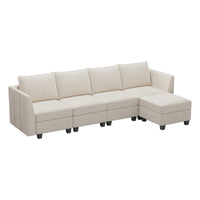 Misty-White-/-Chenille-5-Seat-L-Shaped-Sectional