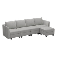 Cloud-Grey-/-Chenille-5-Seat-L-Shaped-Sectional